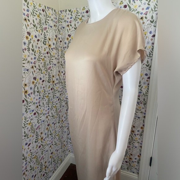 DAZY Neutral Beige Maxi Dress with Ruched Sleeves Size XL (US 6 measurements) - Picture 5 of 11